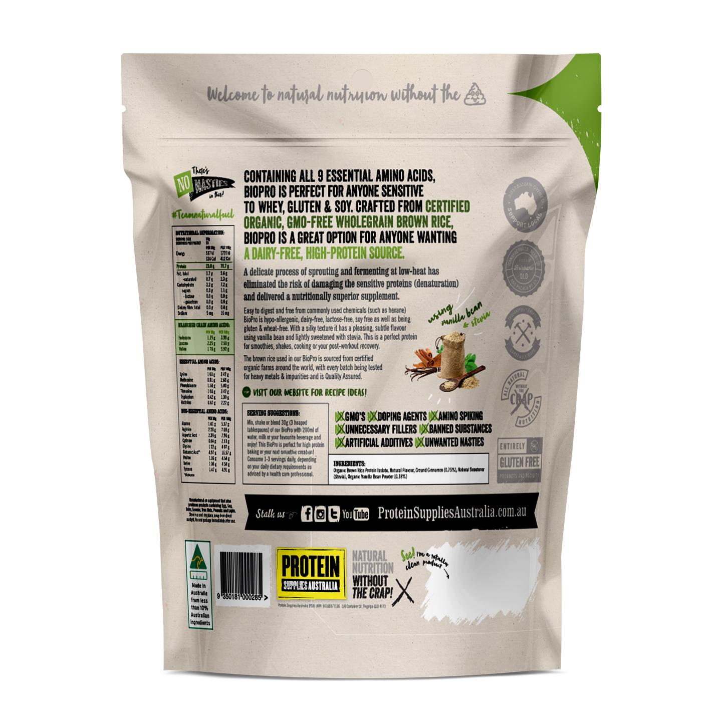 Rice Protein Vanilla Cinnamon