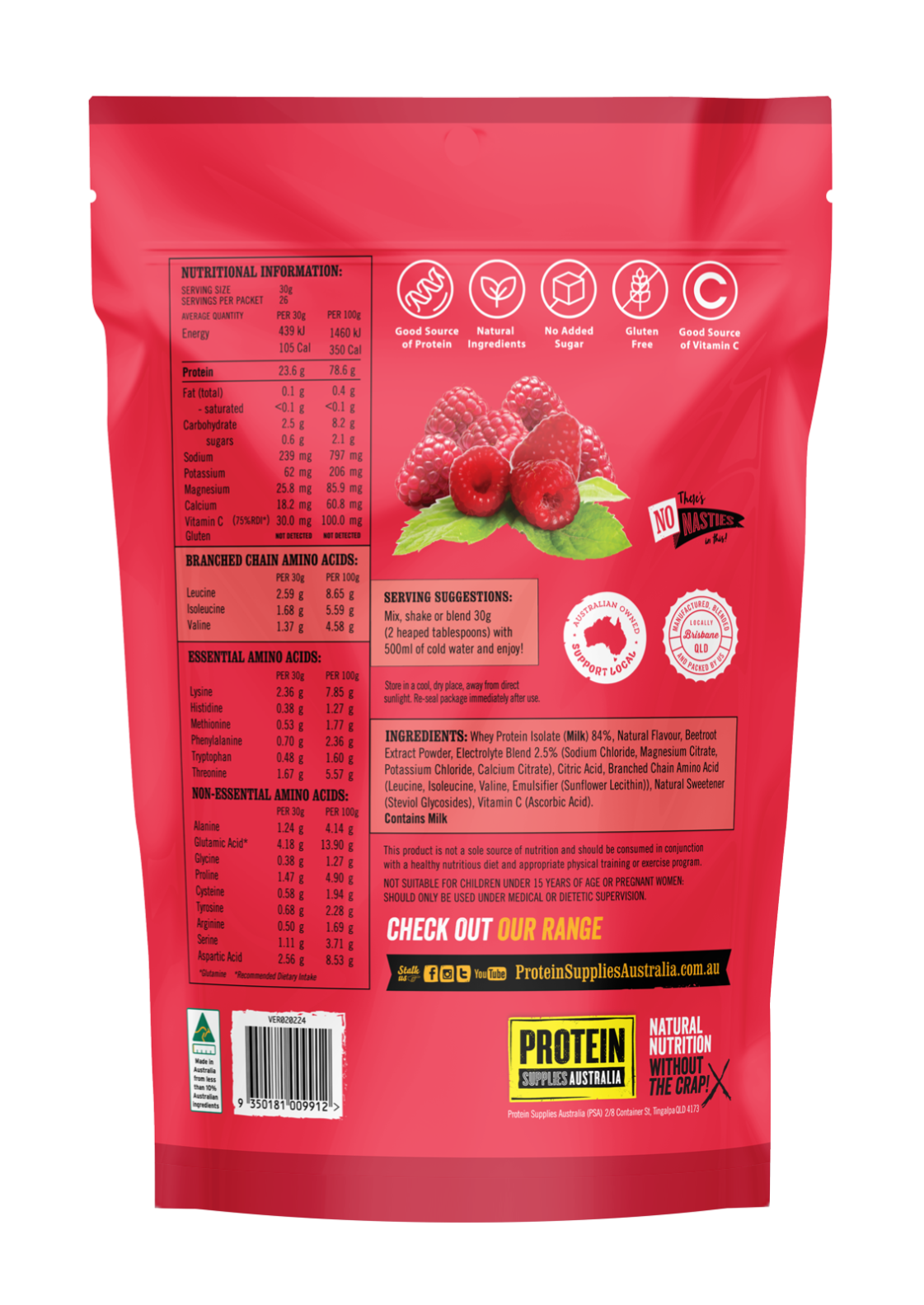 Protein Water Raspberry