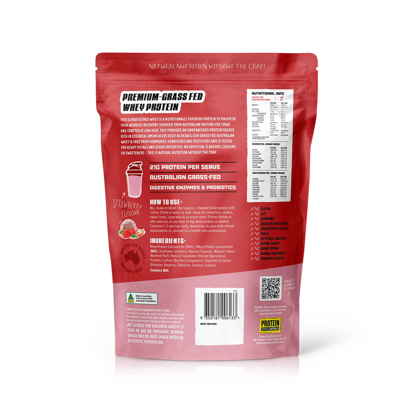 Australian Whey Protein - Strawberry
