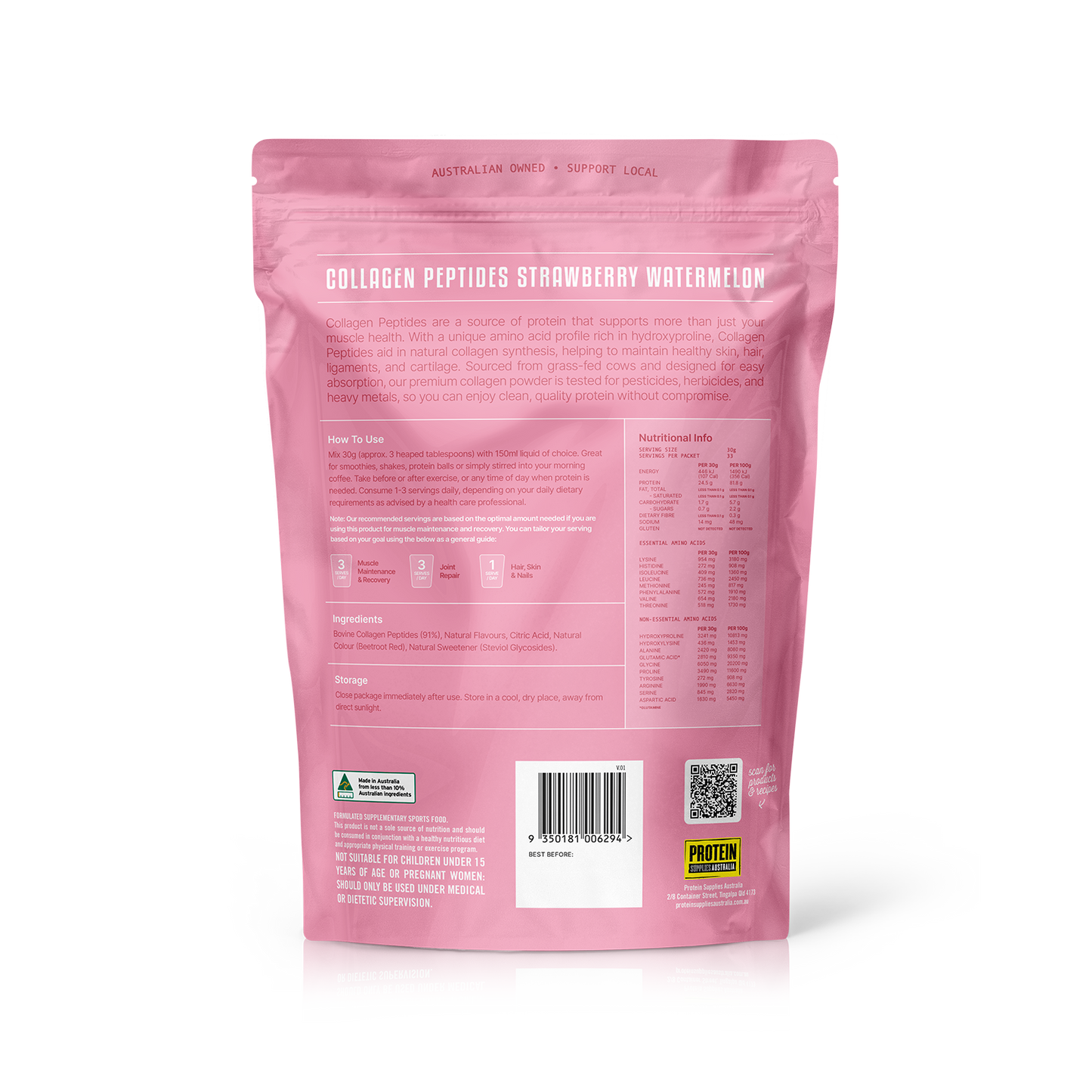 Collagen Peptides - Strawberry Watermelon