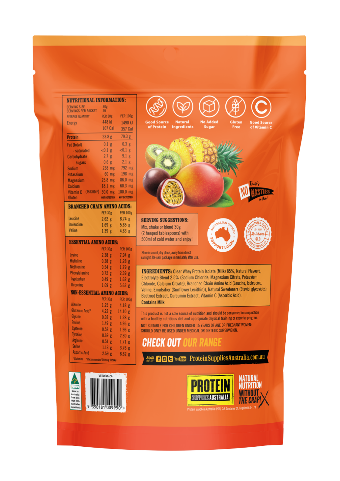 Protein Water Tropical Punch