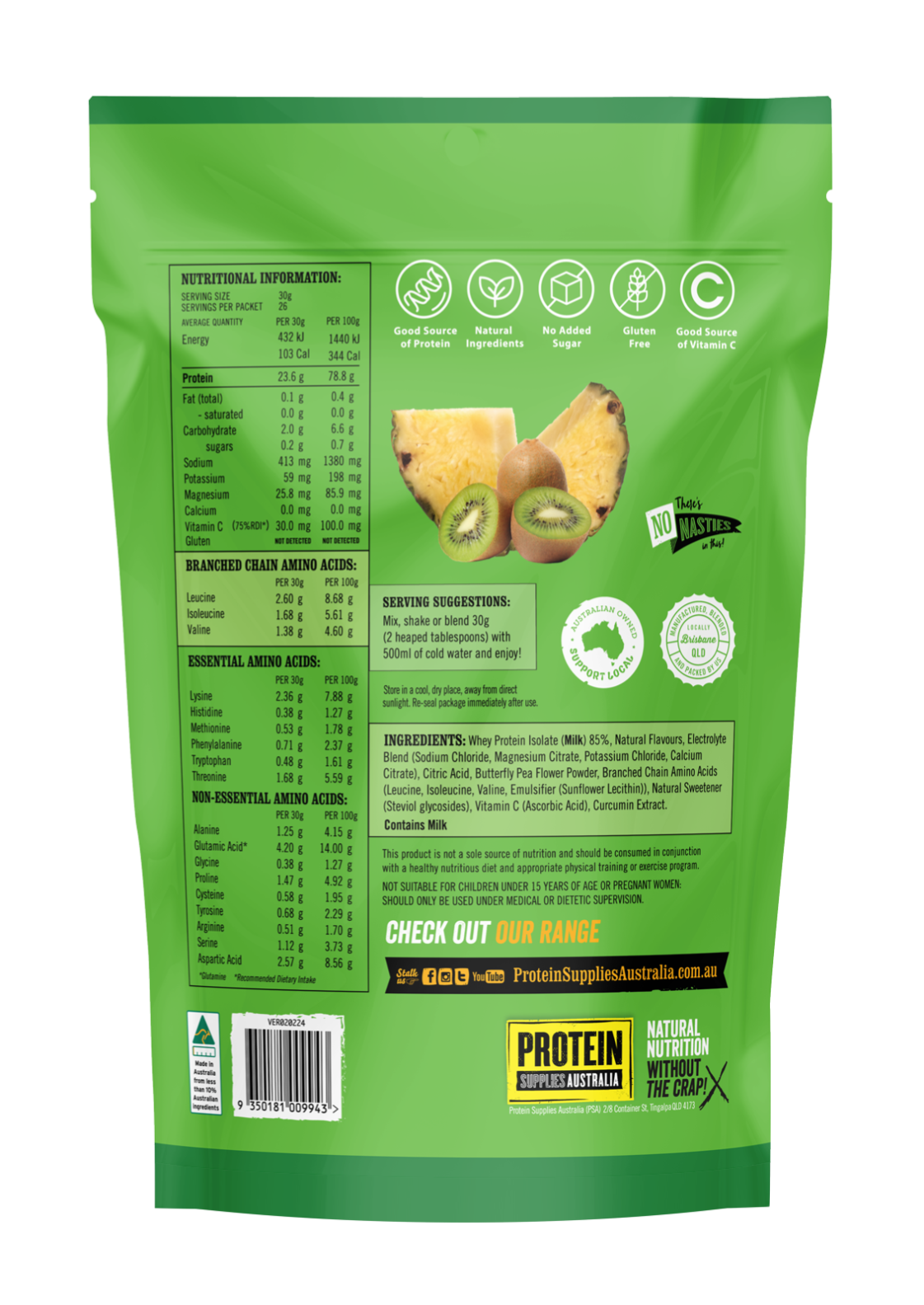 Protein Water Pineapple Kiwi