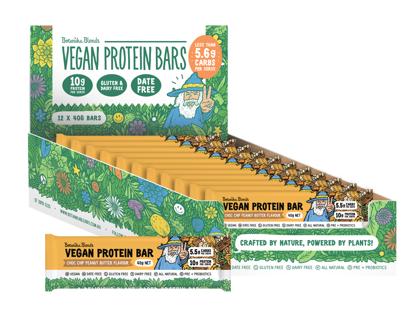 Botanika Bars - Choc Chip Peanut Butter WLS - Botanika Blends