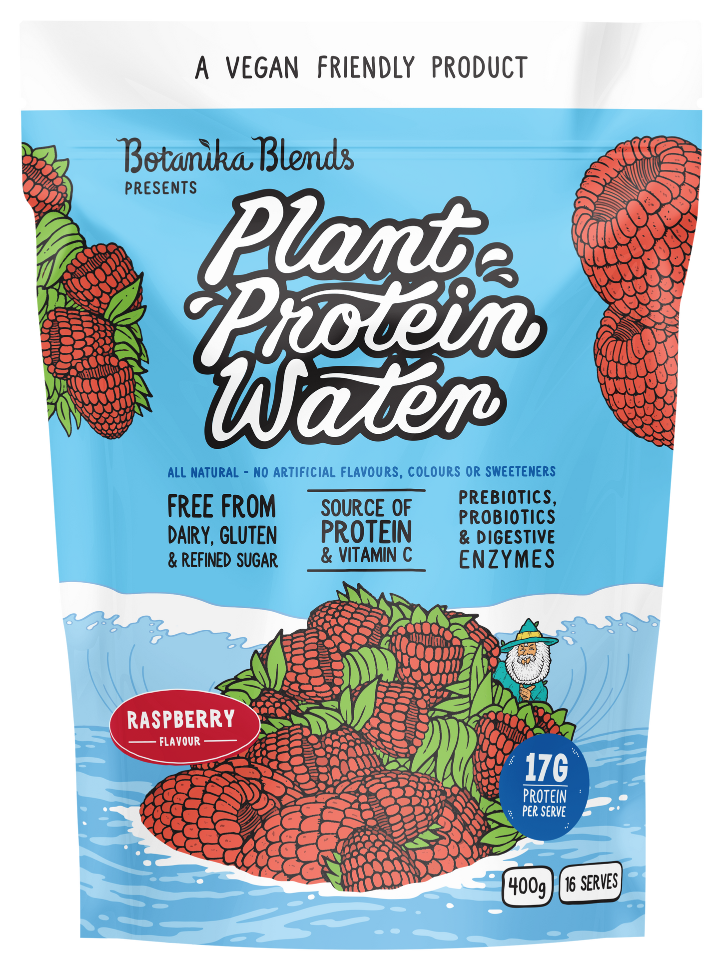 Plant Protein Water Raspberry