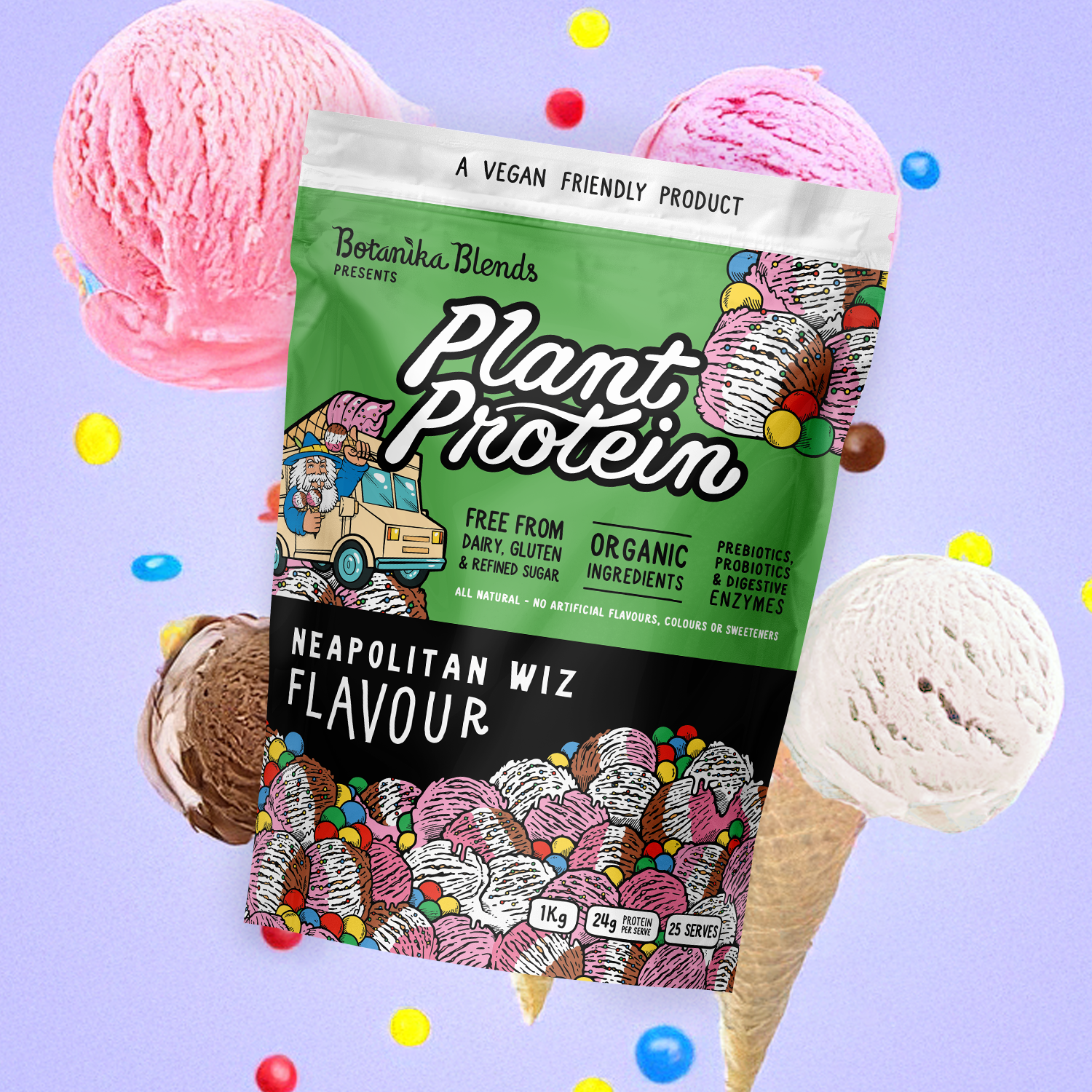 PLANT PROTEIN - NEAPOLITAN WIZ