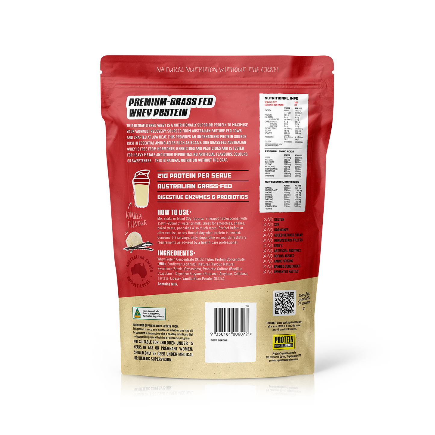 Australian Whey Protein - Vanilla