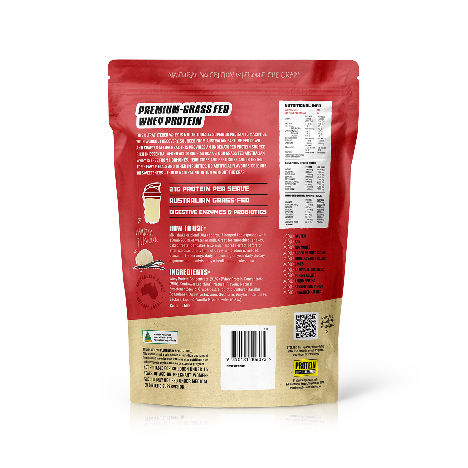 AUSTRALIAN WHEY PROTEIN - VANILLA
