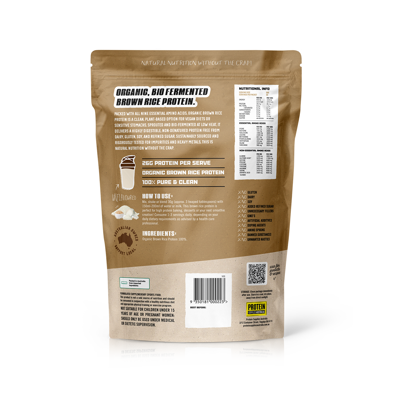 BROWN RICE PROTEIN - UNLFAVOURED