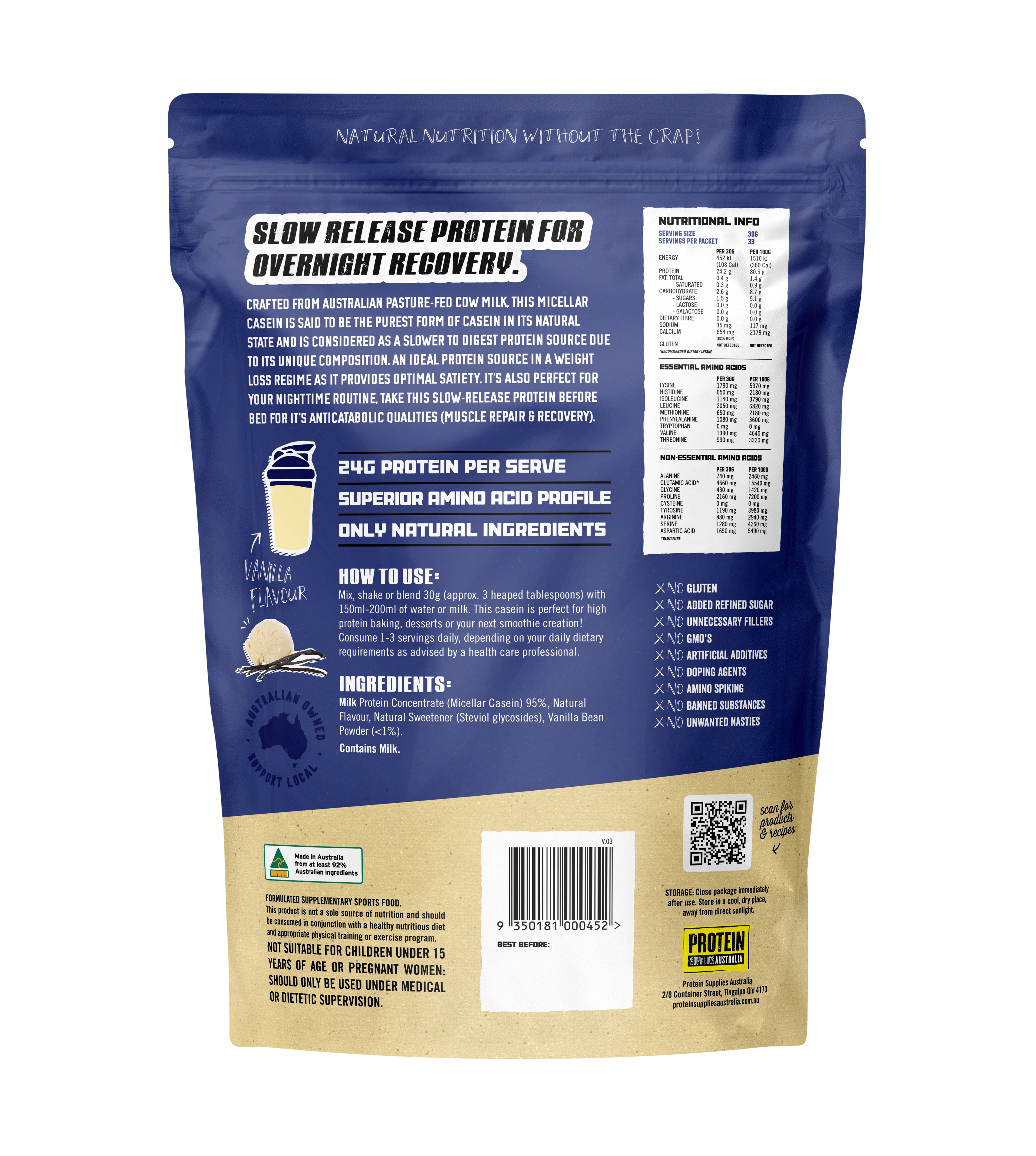 MICELLAR CASEIN PROTEIN - VANILLA