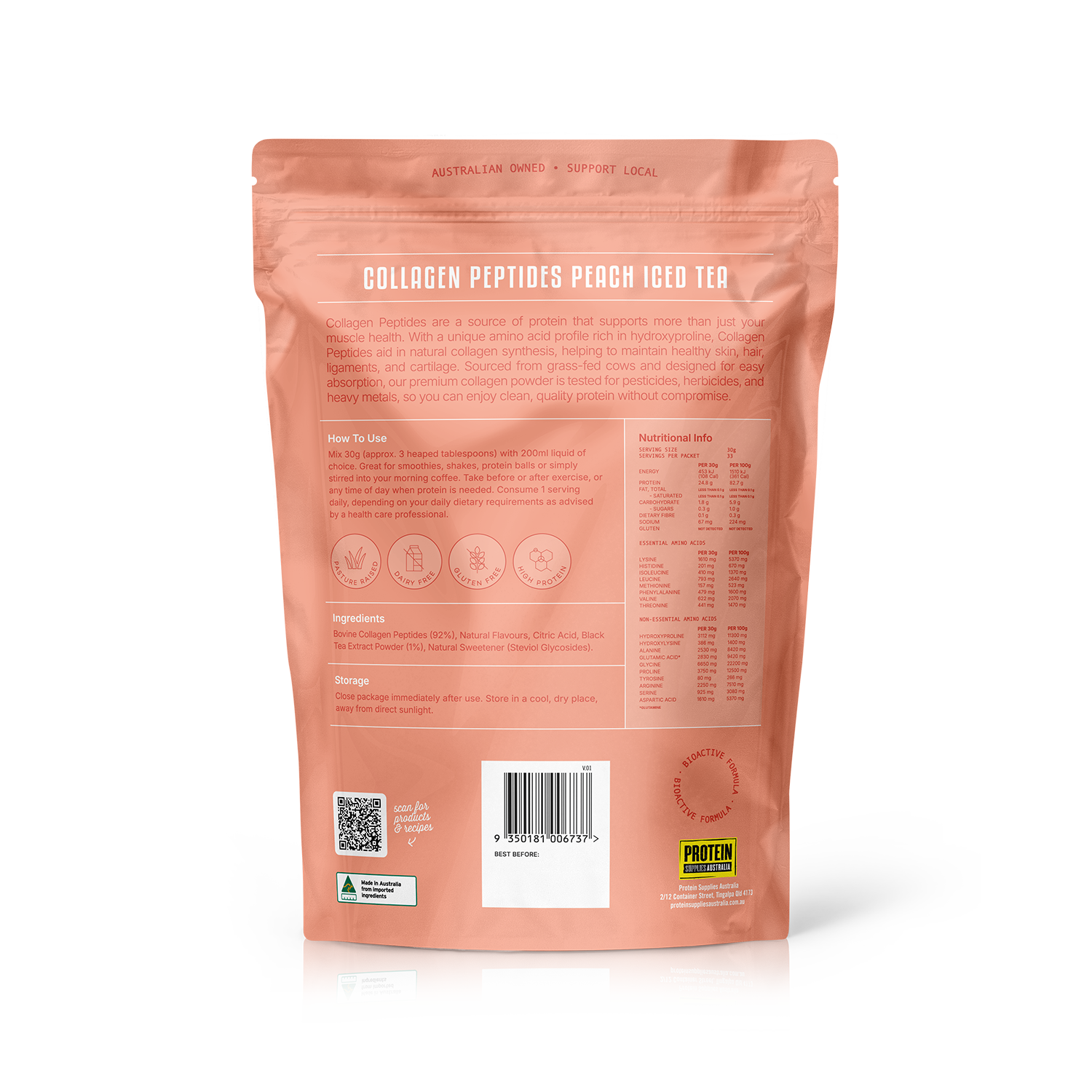 COLLAGEN PEPTIDES - PEACH ICED TEA