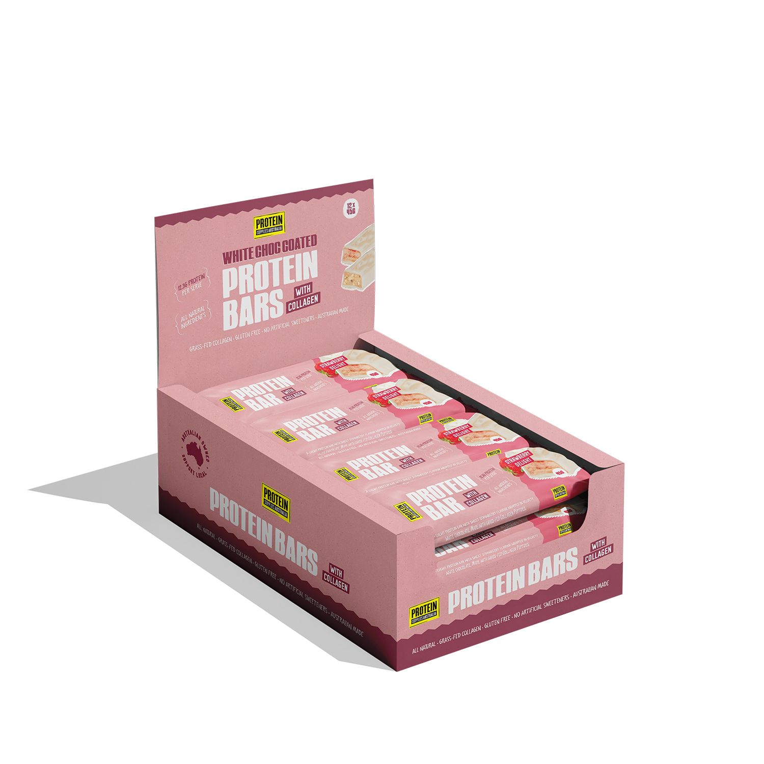 PROTEIN BARS - WHITE CHOC STRAWBERRY DELIGHT