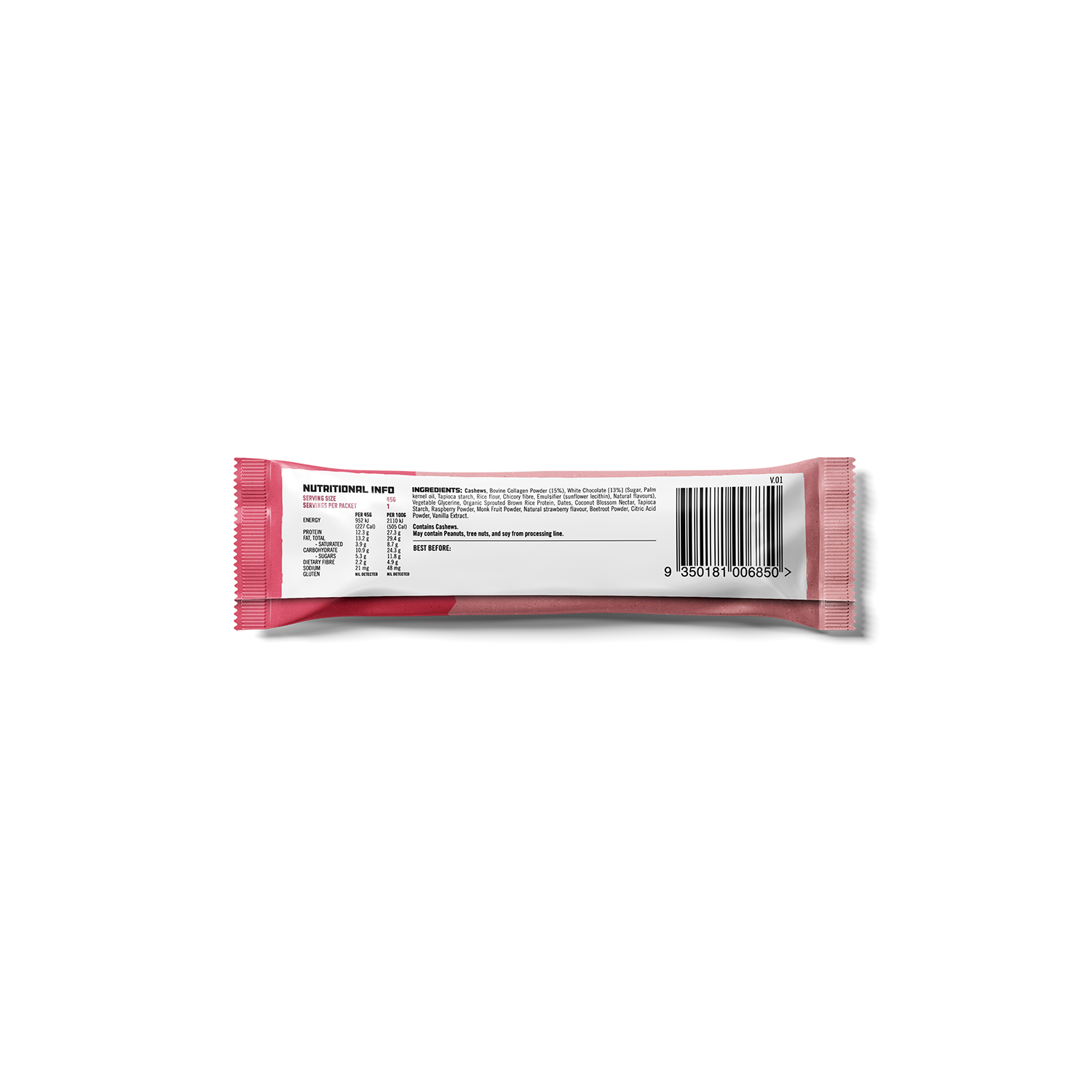 PROTEIN BARS - WHITE CHOC STRAWBERRY DELIGHT