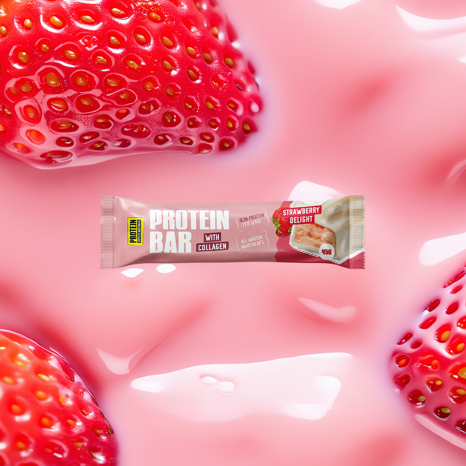 PROTEIN BARS - WHITE CHOC STRAWBERRY DELIGHT