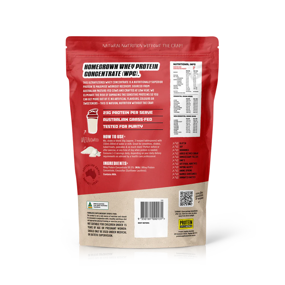 AUSTRALIAN WHEY PROTEIN - UNFLAVOURED