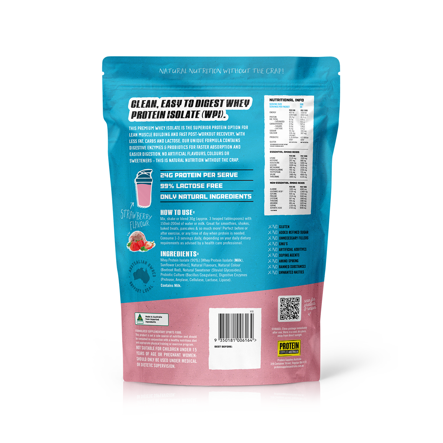 WHEY ISOLATE (WPI) - STRAWBERRY