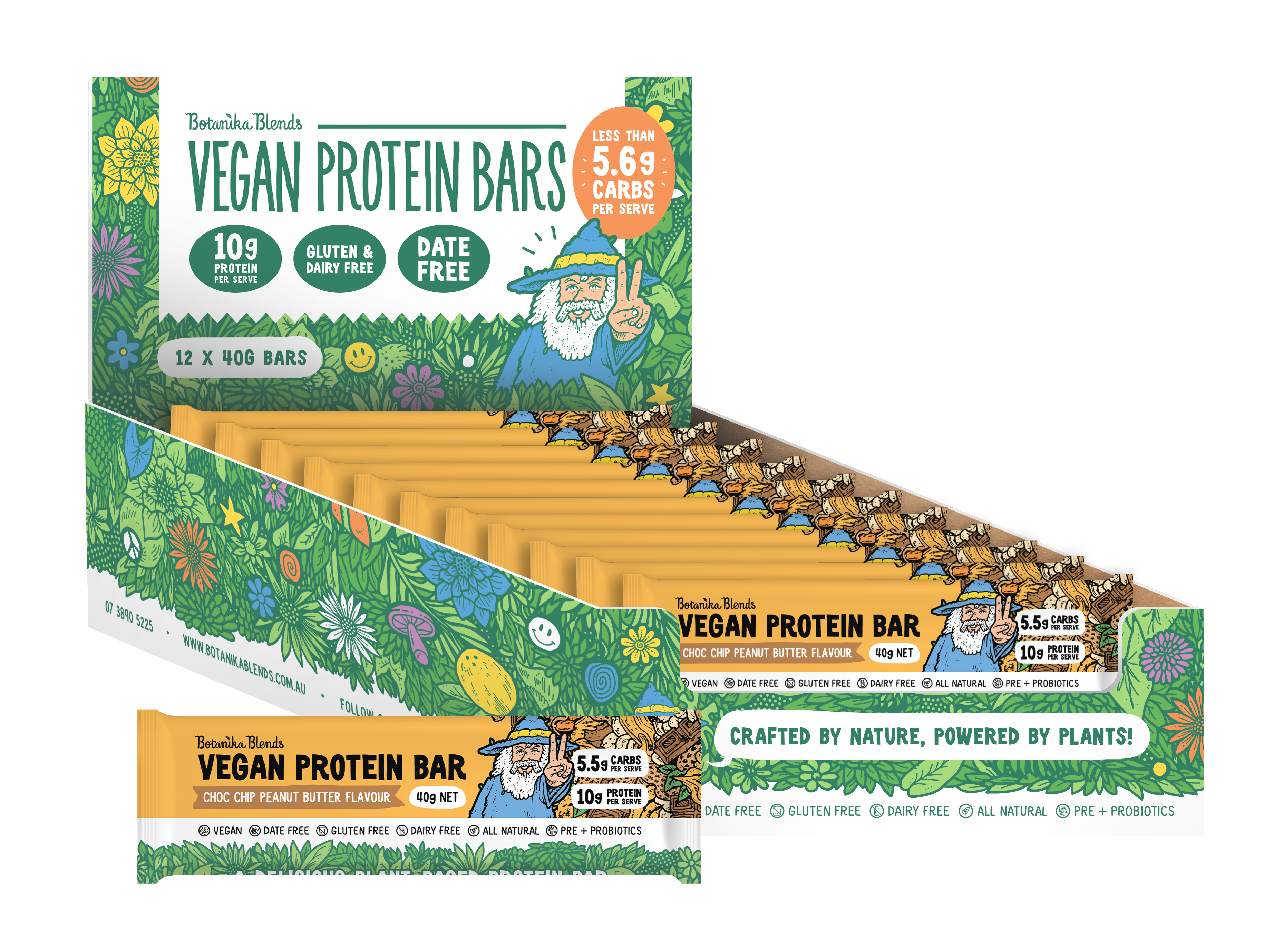 Botanika Bars - Choc Chip Peanut Butter WLS - Botanika Blends